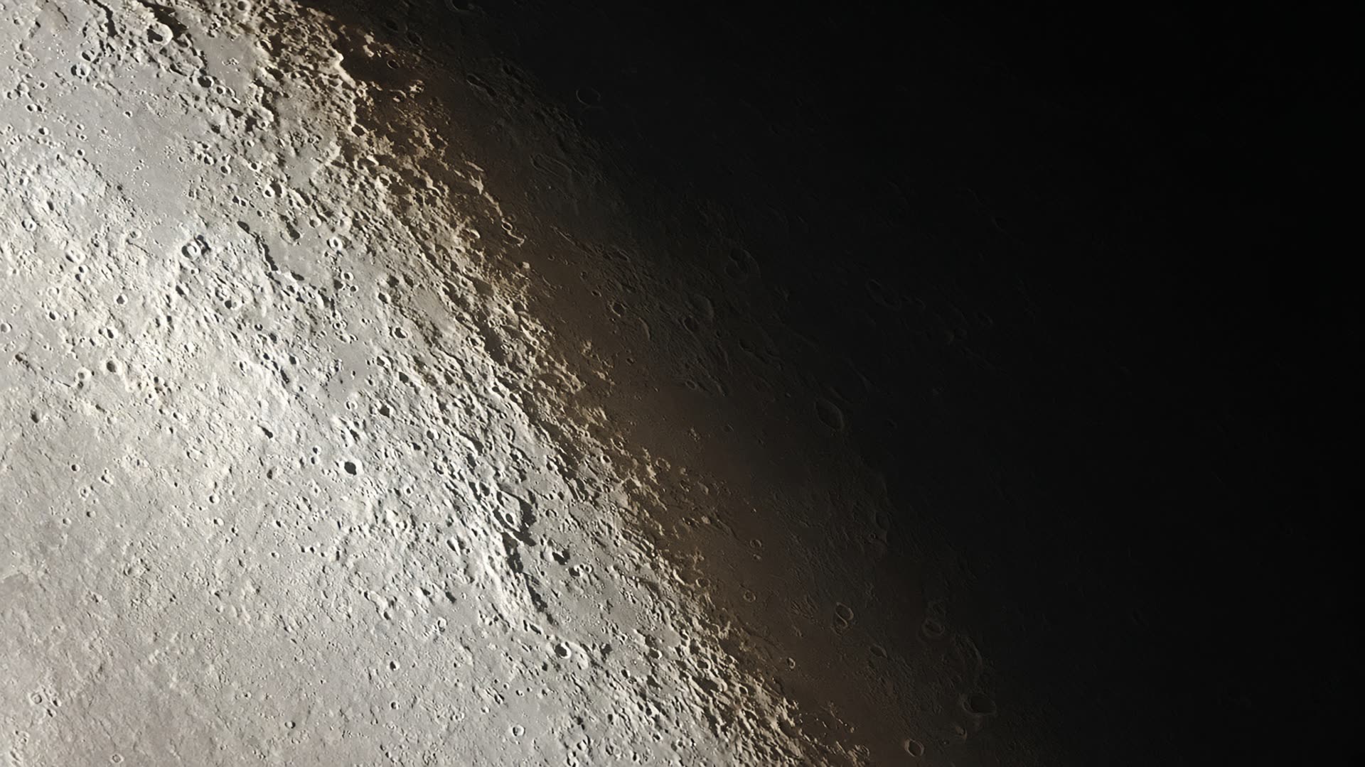 Lunar terminator from orbit